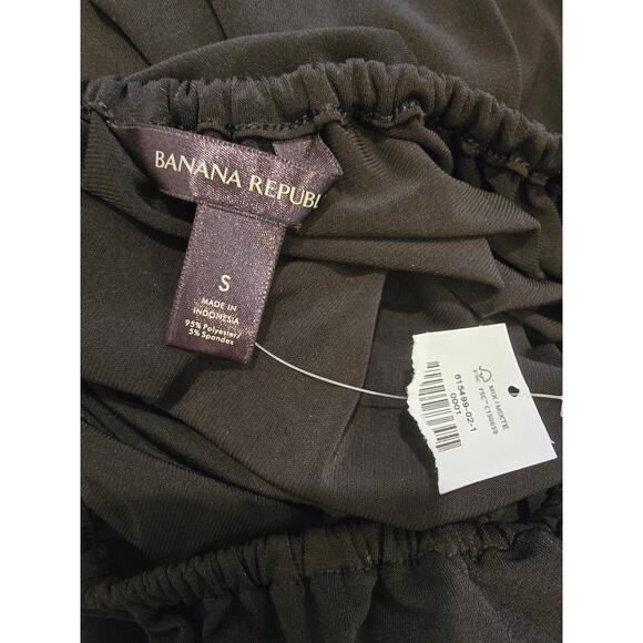 Banana Republic Flutter Sleeve Popover Blouse in Black NWT Size Small - Picture 2 of 2
